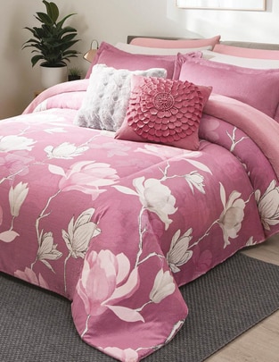 Cobertor La Fleur Blush estampado floral Cobertor La Fleur Blush estampado floral