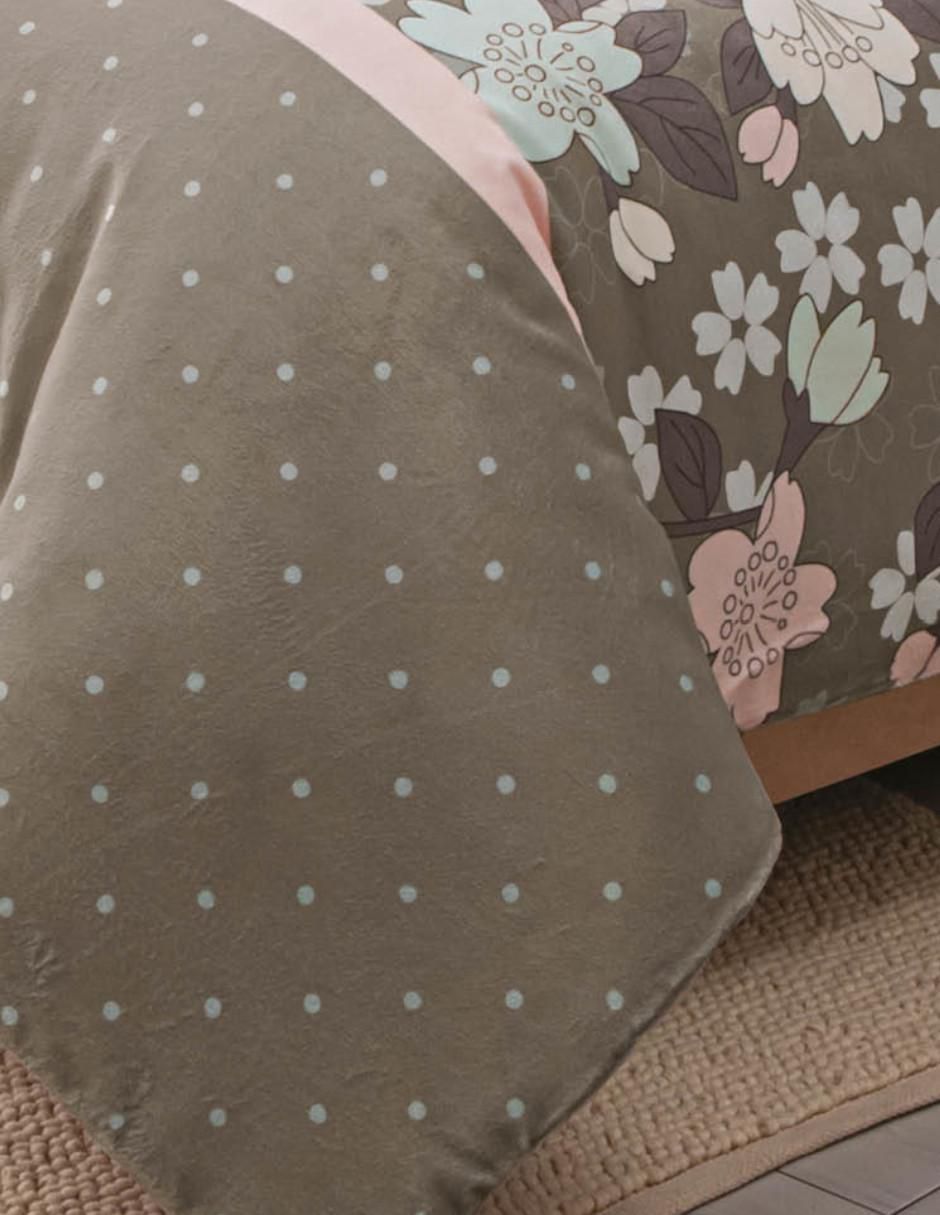 Cobertor Dots estampado floral 2