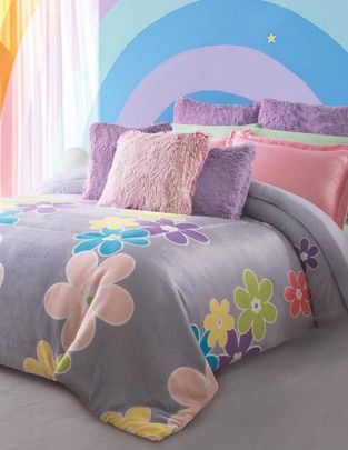 Cobertor Flowers estampado floral Cobertor Flowers estampado floral