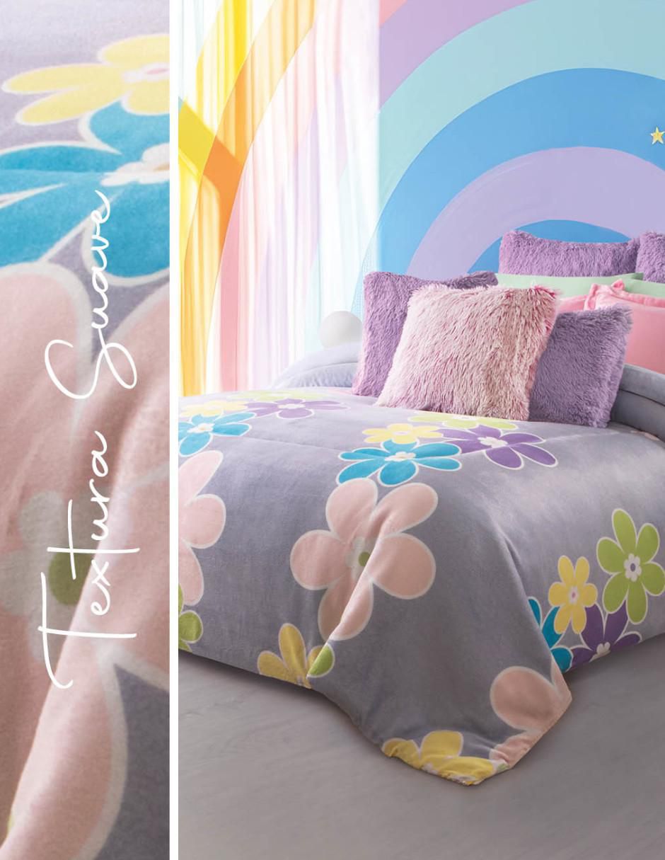 Cobertor Flowers estampado floral 3
