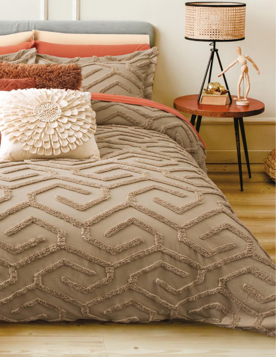 Set edredón Zen Khaki Tufted 2
