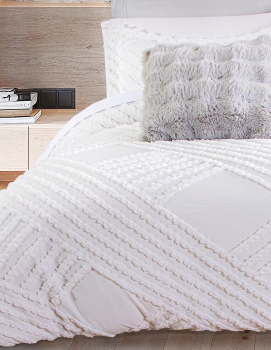 Set edredón Ivory Boho Tufted 2