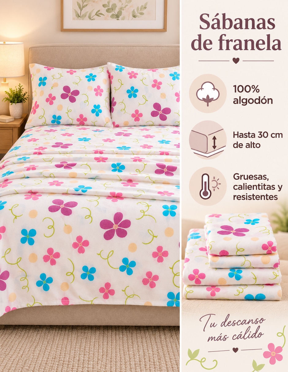 Juego de sábanas de algodón 2