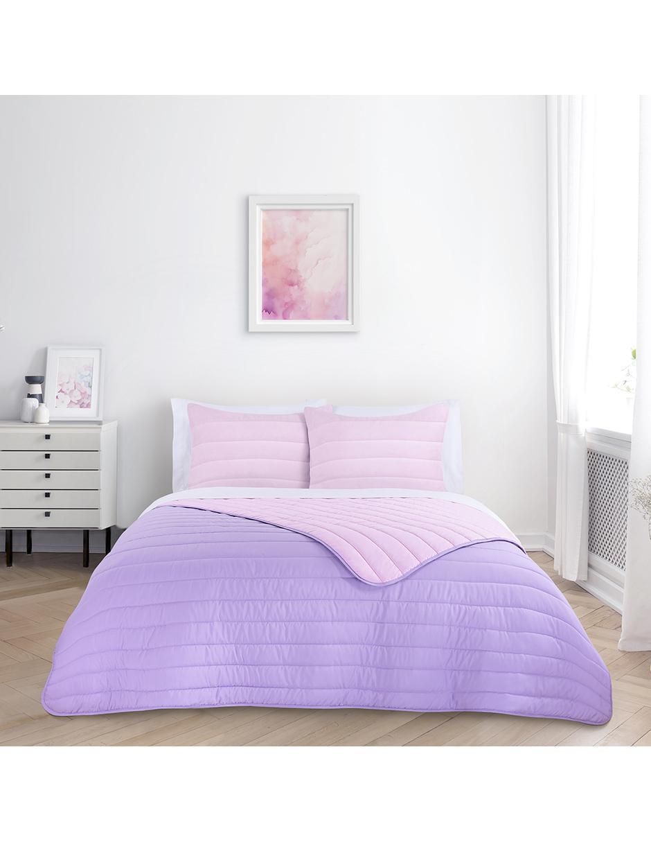 Set de colcha Solid Rosa Mauve 6