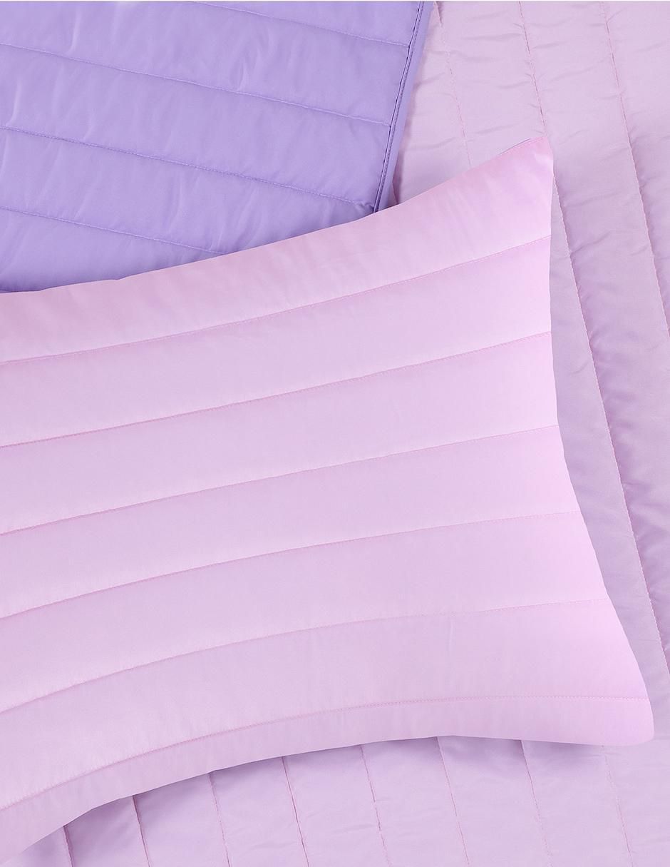 Set de colcha Solid Rosa Mauve 2
