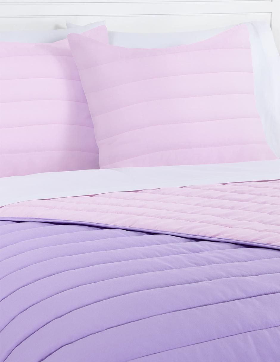 Set de colcha Solid Rosa Mauve 7