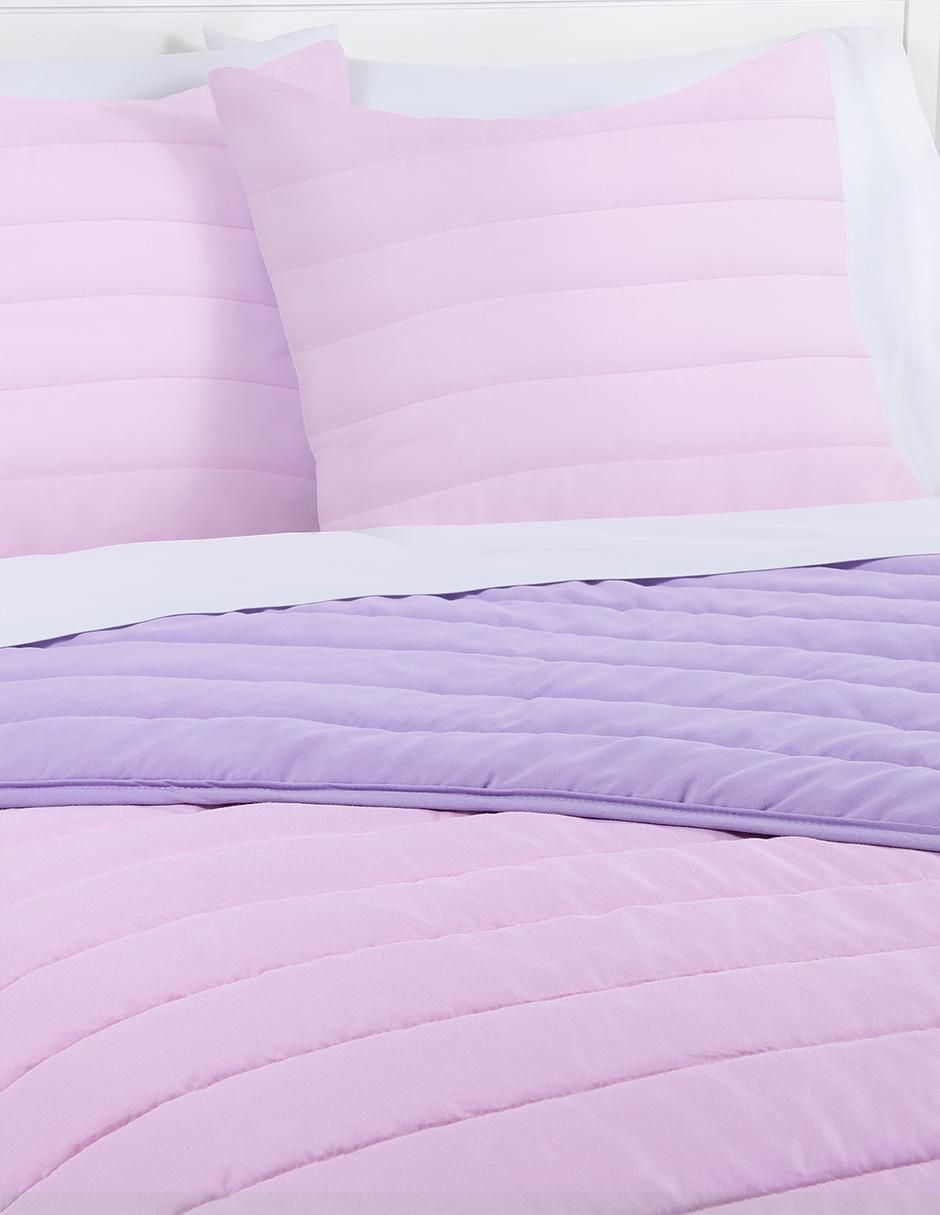 Set de colcha Solid Rosa Mauve 3