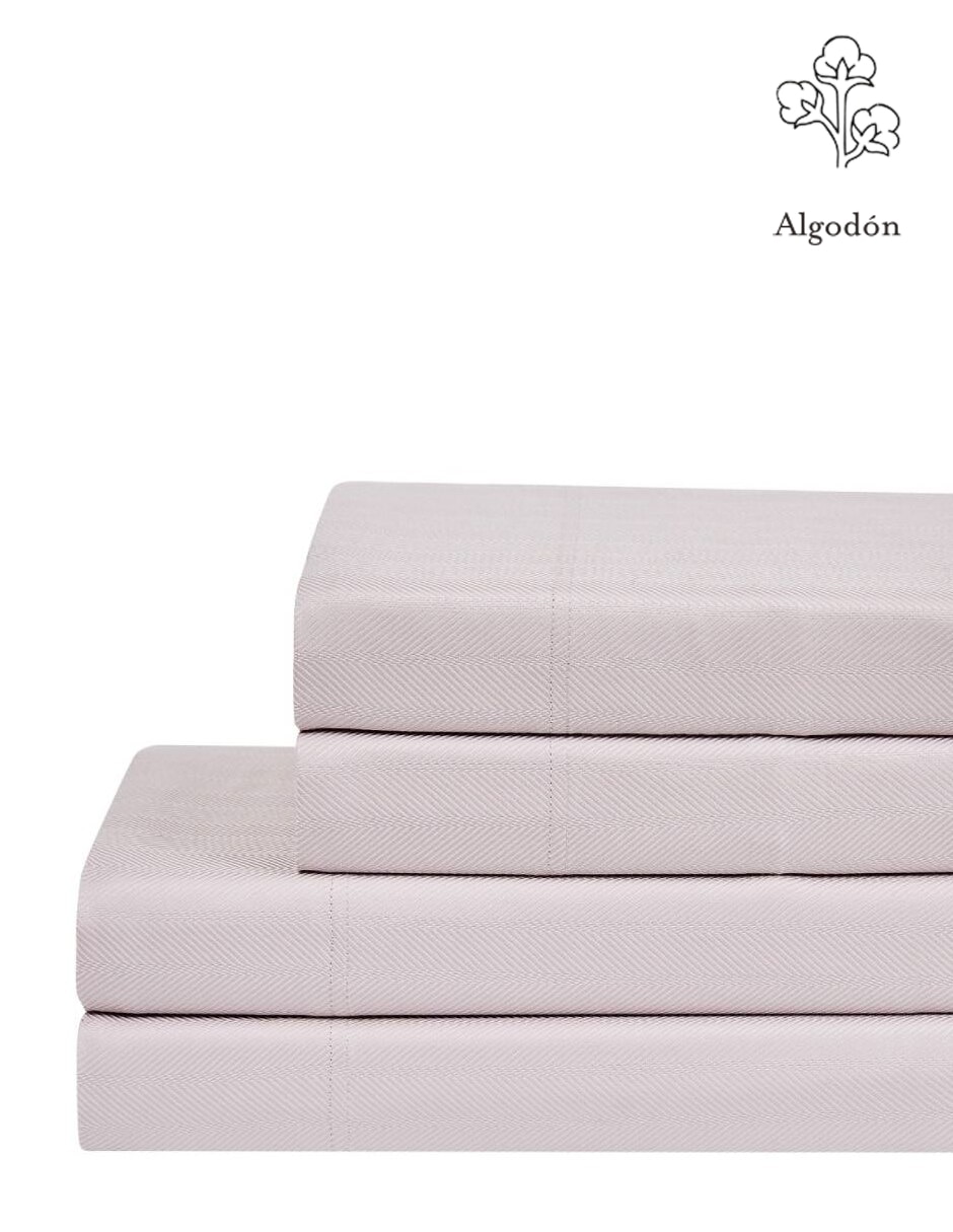 Juego de sábanas de algodón 500 hilos Herringbone 3
