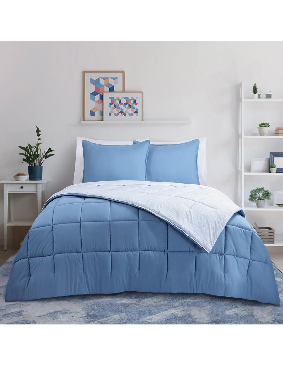 Set edredón Kaltex Home Kent Blue Reversible