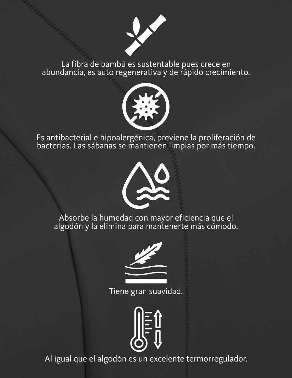 Juego de sábanas de bambú 300 hilos 3