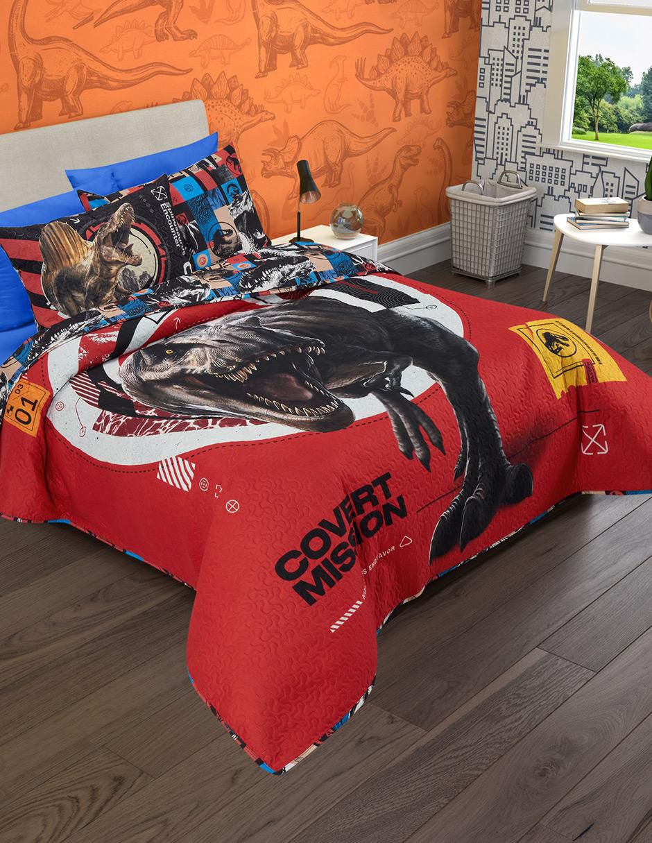 Set de colcha Providencia Microfibra Jurassic World Rebirth