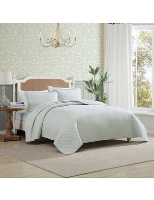 Set de colcha Oxford Stripe Green