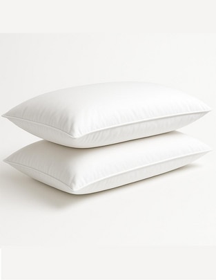 Set de almohada Plumas de Ganso Natural firmeza media
