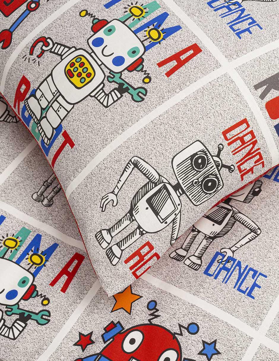 Set edredón Knapp & Tully Kids Robots Rule Red