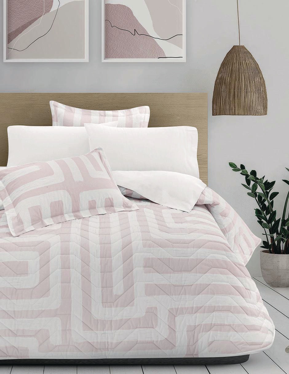 Set de colcha Pisani Rosa Set de colcha Pisani Rosa