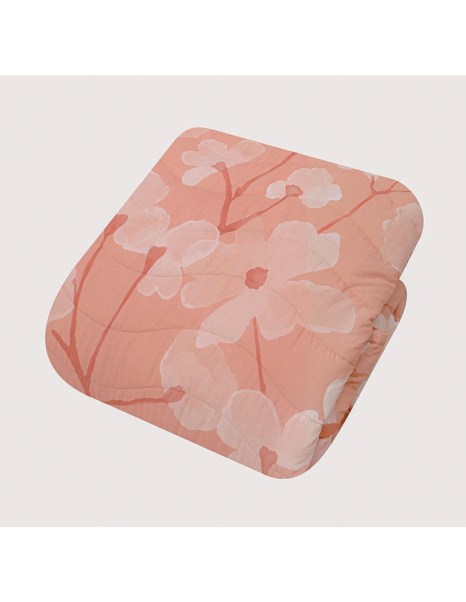 Set de colcha Dalfiori Basic Cindel Coral