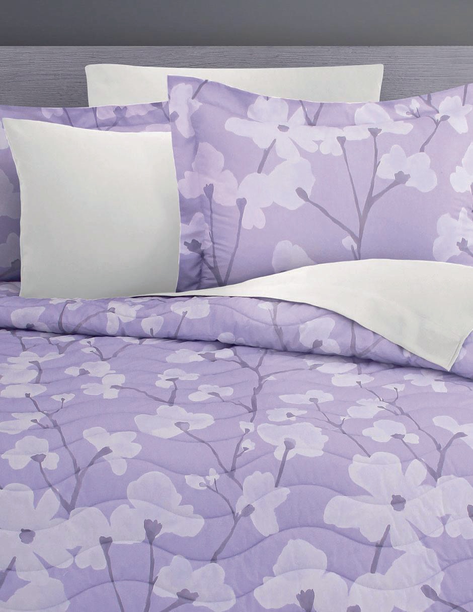 Set de colcha Dalfiori Basic Cindel Lila
