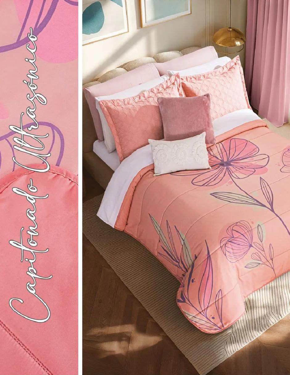 Colcha Pink Sunflower 3