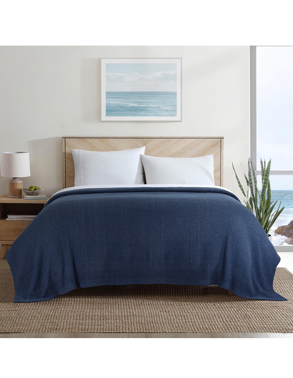 Colcha Washed Blanket Navy Colcha Washed Blanket Navy