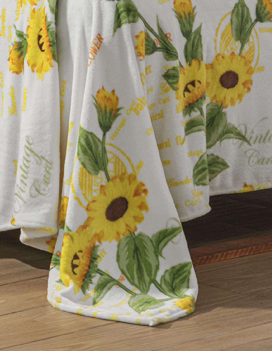 Cobertor   estampado floral