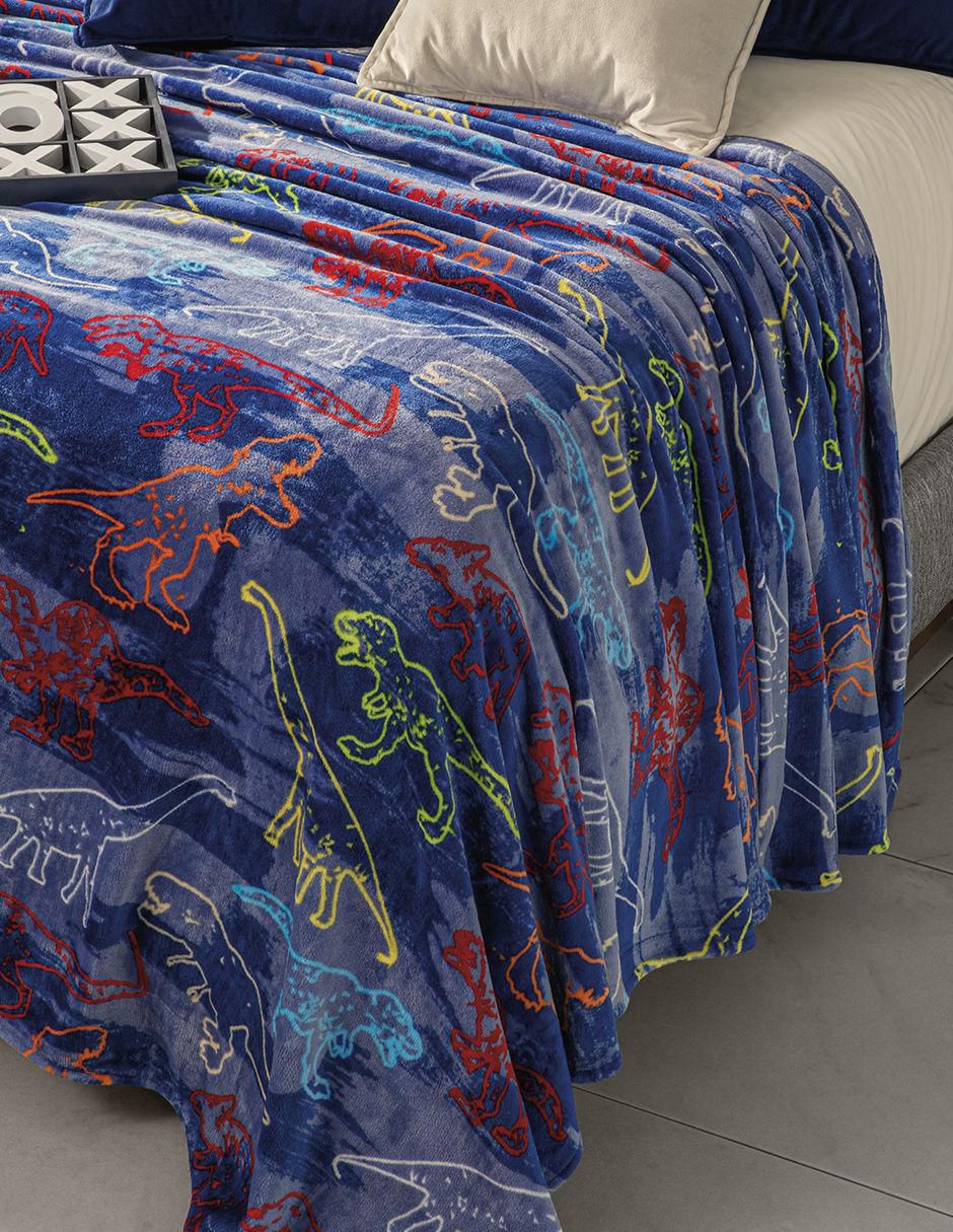 Cobertor Ligero Premium Dinos estampado dinosaurio 3