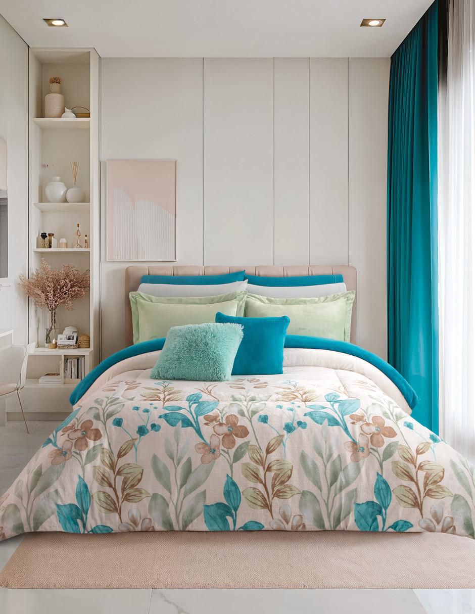 Cobertor LuxPuff Arrecife estampado floral Cobertor LuxPuff Arrecife estampado floral