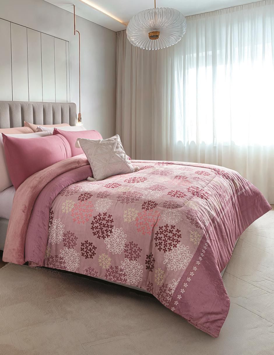 Cobertor Luxs Fluffy Berry estampado geométrico Cobertor Luxs Fluffy Berry estampado geométrico