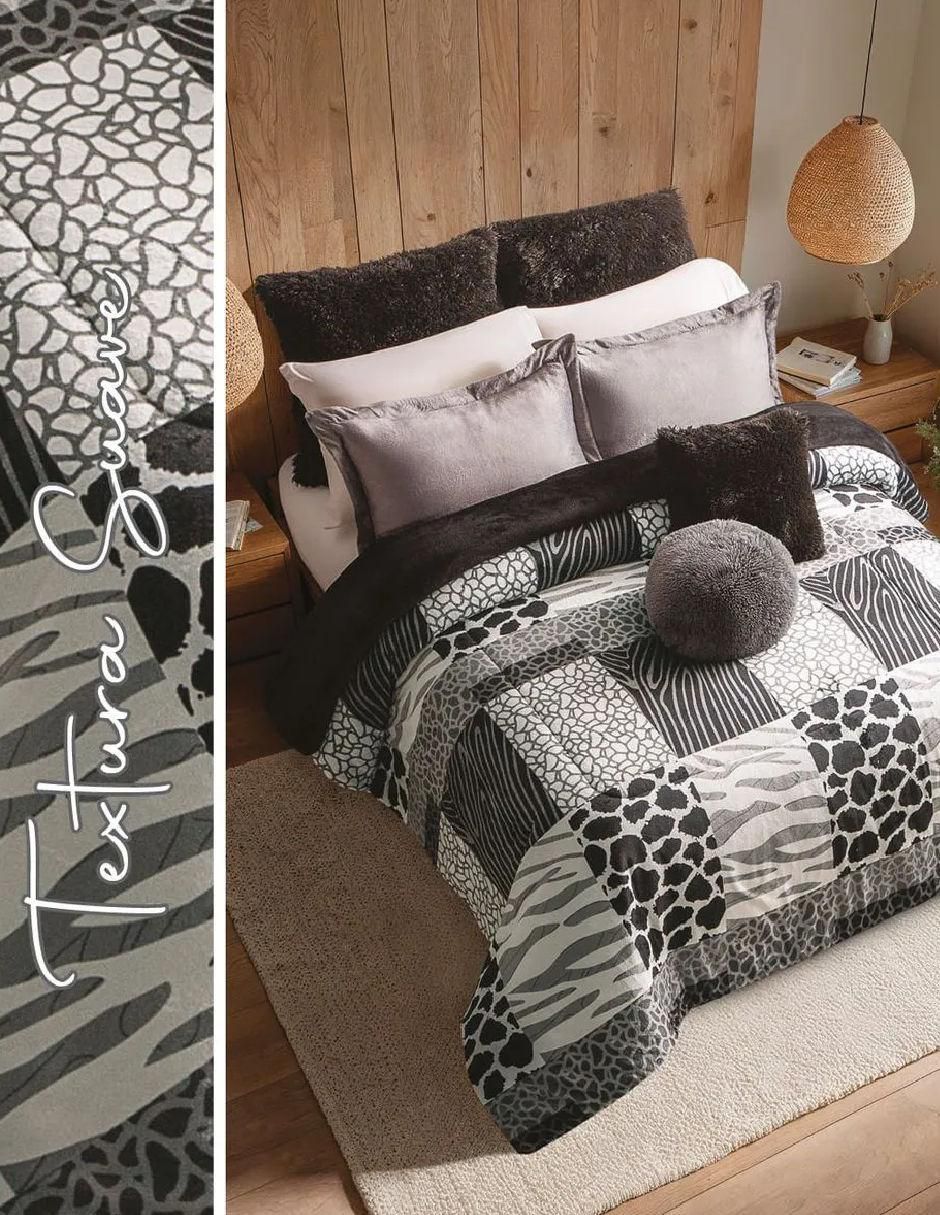 Cobertor LuxePuff Safari estampado animal 2
