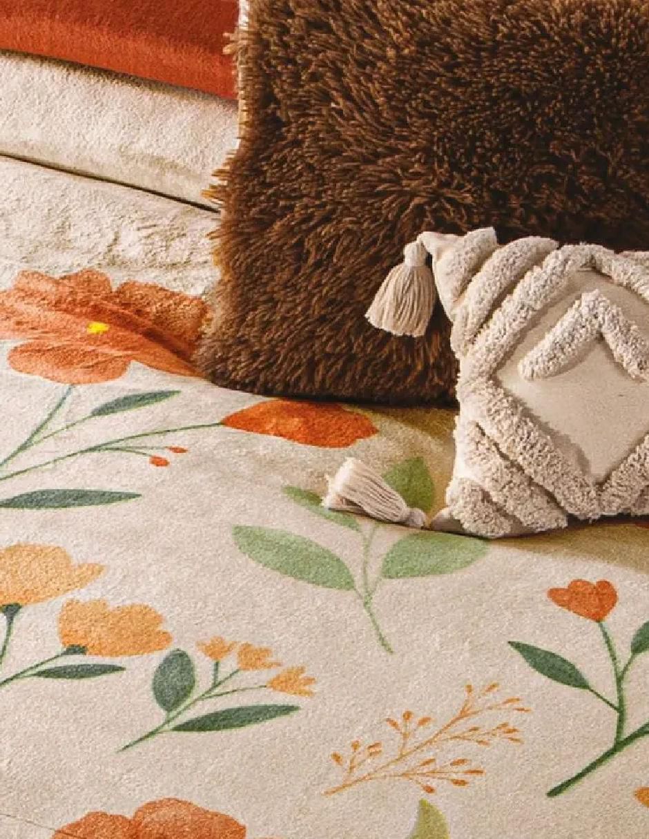 Cobertor Luxe Cozy Rústico estampado floral 2