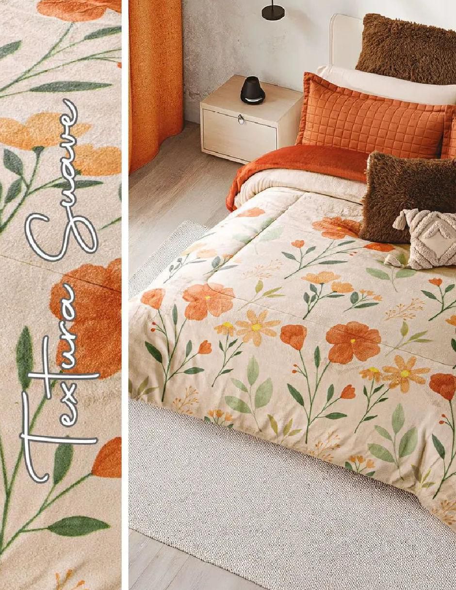 Cobertor Luxe Cozy Rústico estampado floral 4