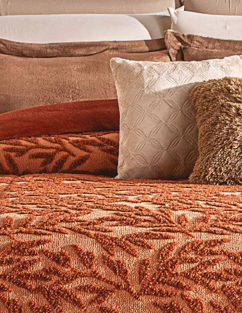 Cobertor Luxs Texturized Ocre 2