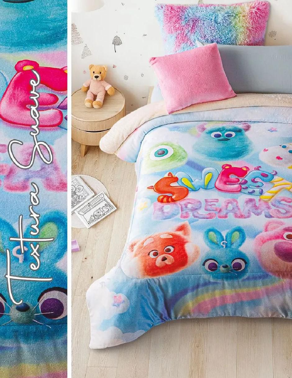 Cobertor Pixar Invernal Fluffy Pixar 4