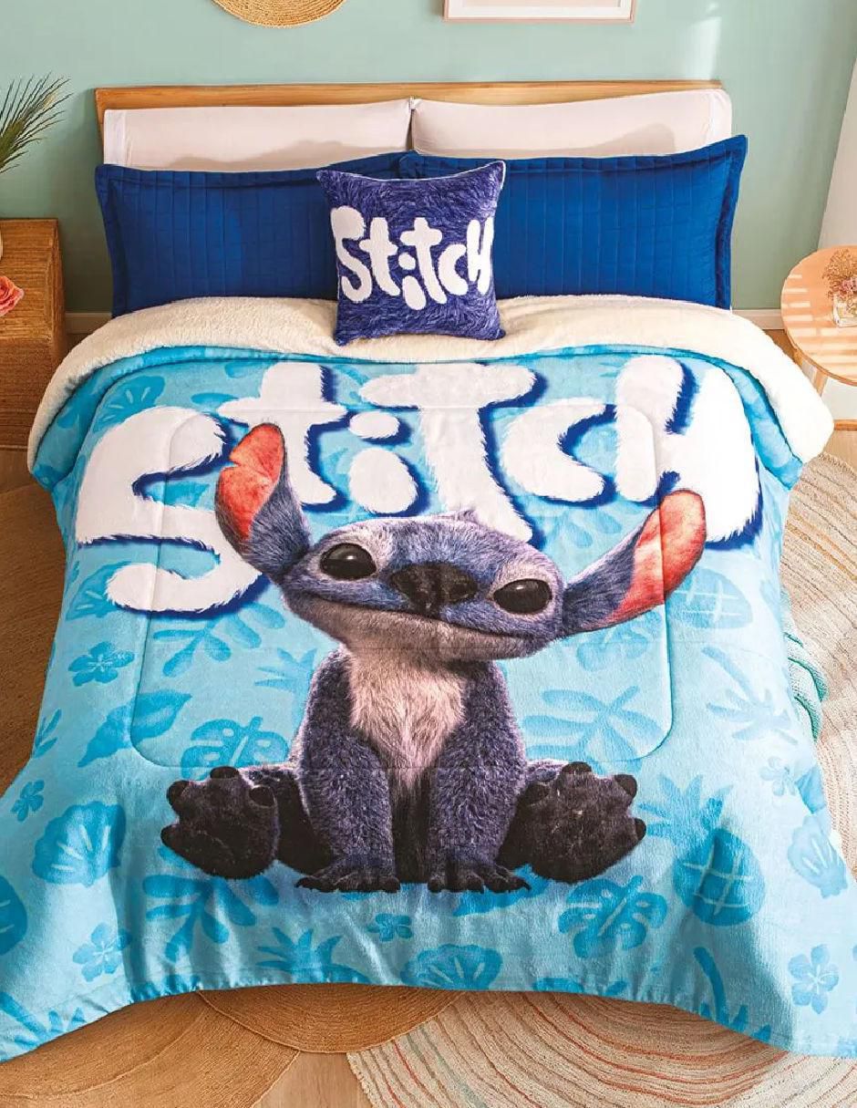 Cobertor Cozy Stitch Live Action estampado infantil