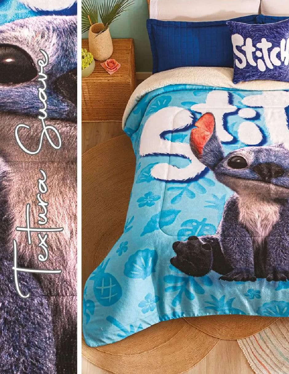 Cobertor Cozy Stitch Live Action estampado infantil 4