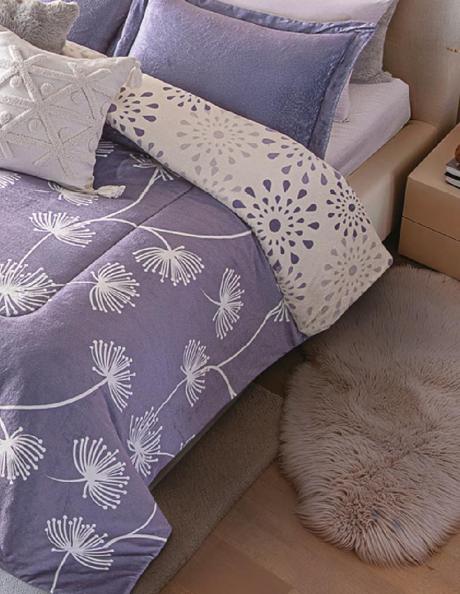 Cobertor LAVANDER GARDEN estampado floral 3