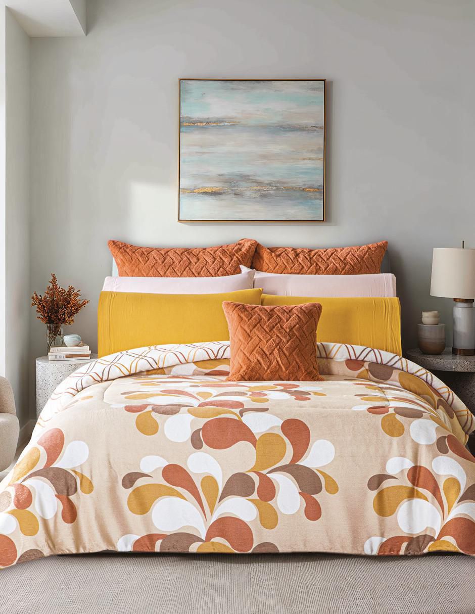Cobertor Dúo Belleza Otoñal estampado floral 4