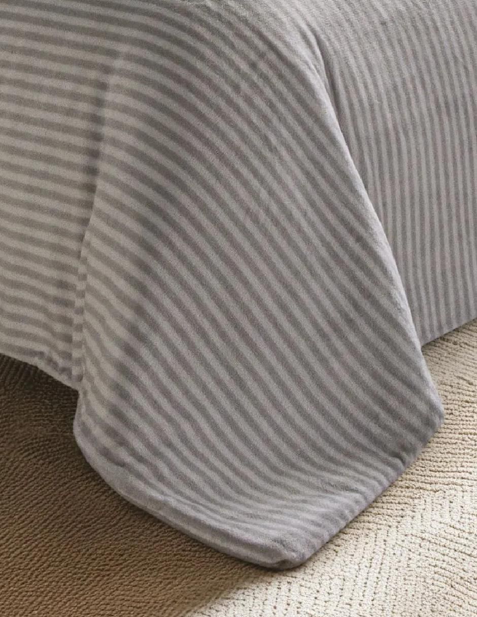 Cobertor  Luxs Gray Shadow estampado geométrico 3