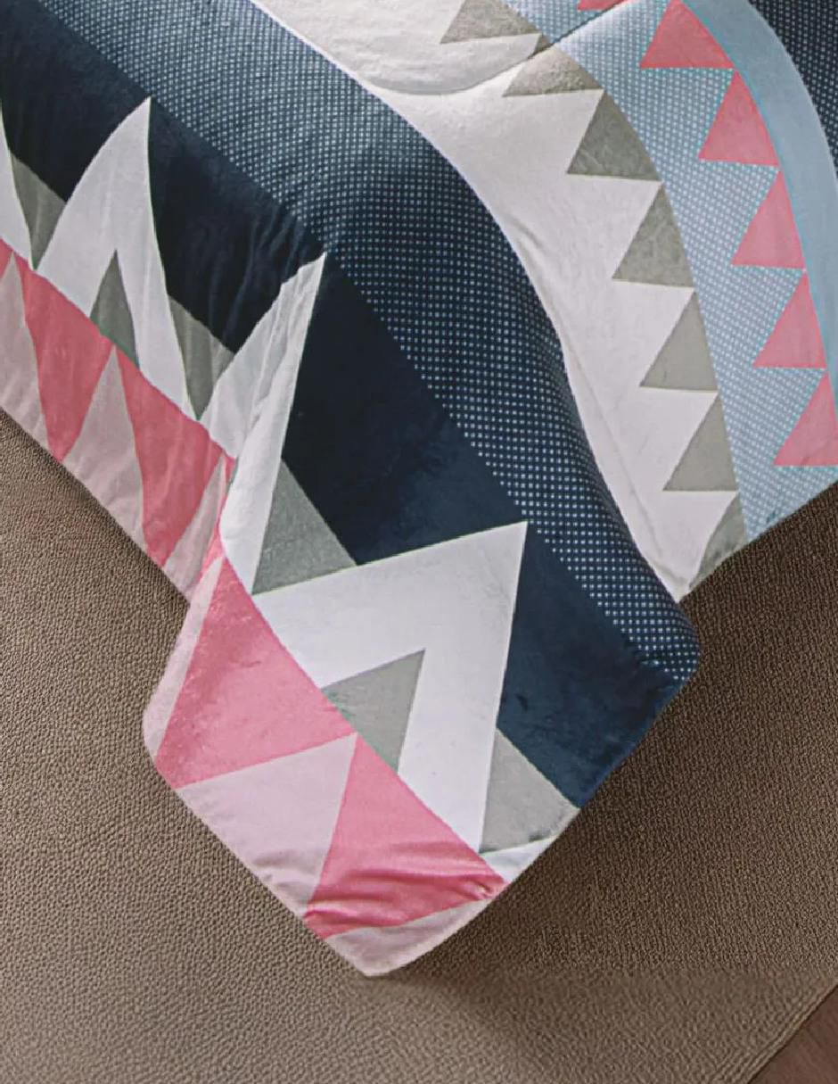 Cobertor Luxs Nordic Mountains estampado geométrico 4
