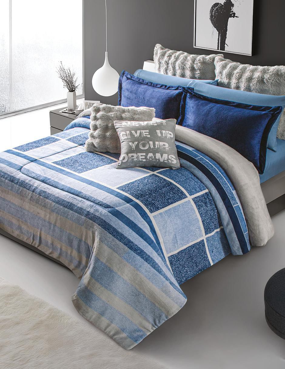 Cobertor Blue Plaid estampado a cuadros Cobertor Blue Plaid estampado a cuadros