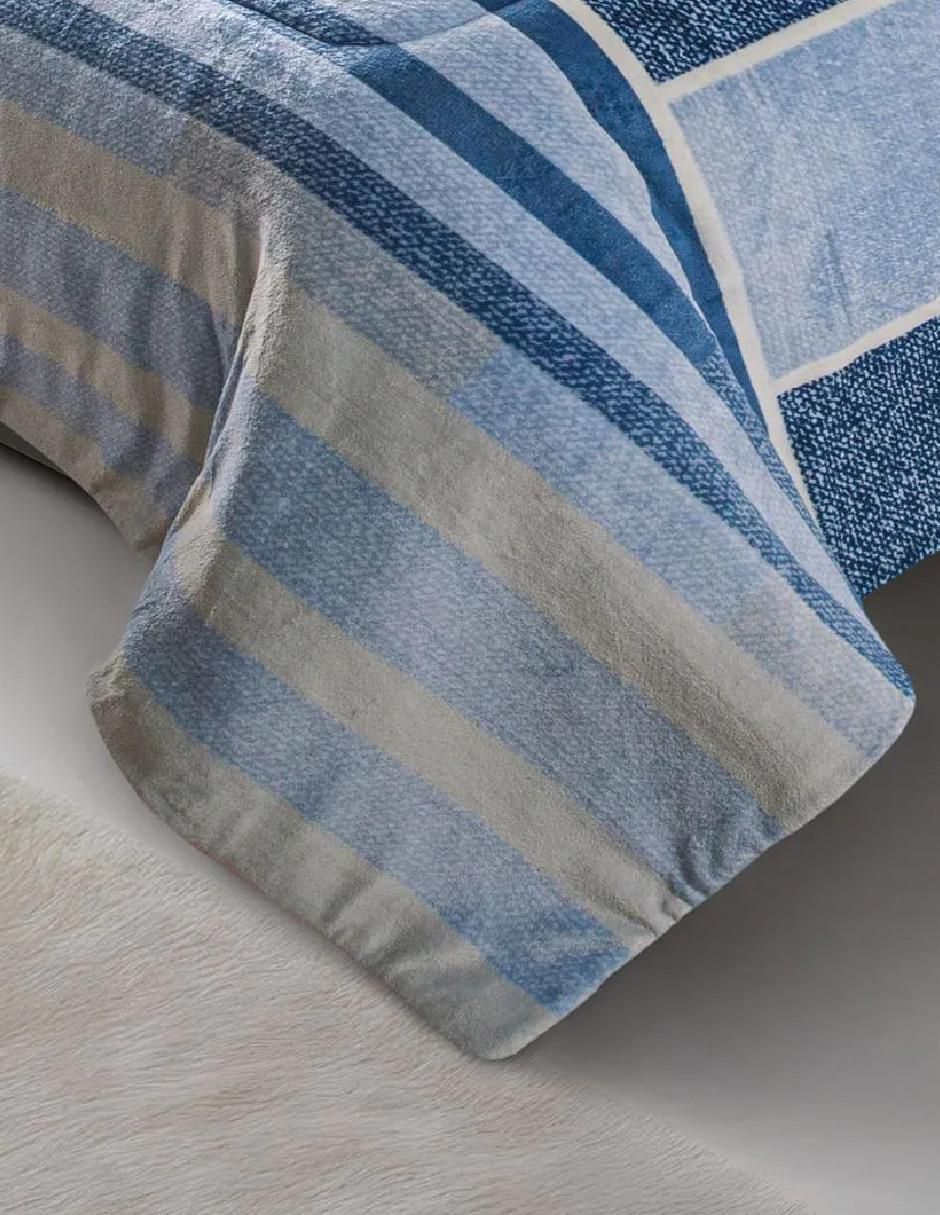 Cobertor Blue Plaid estampado a cuadros 4