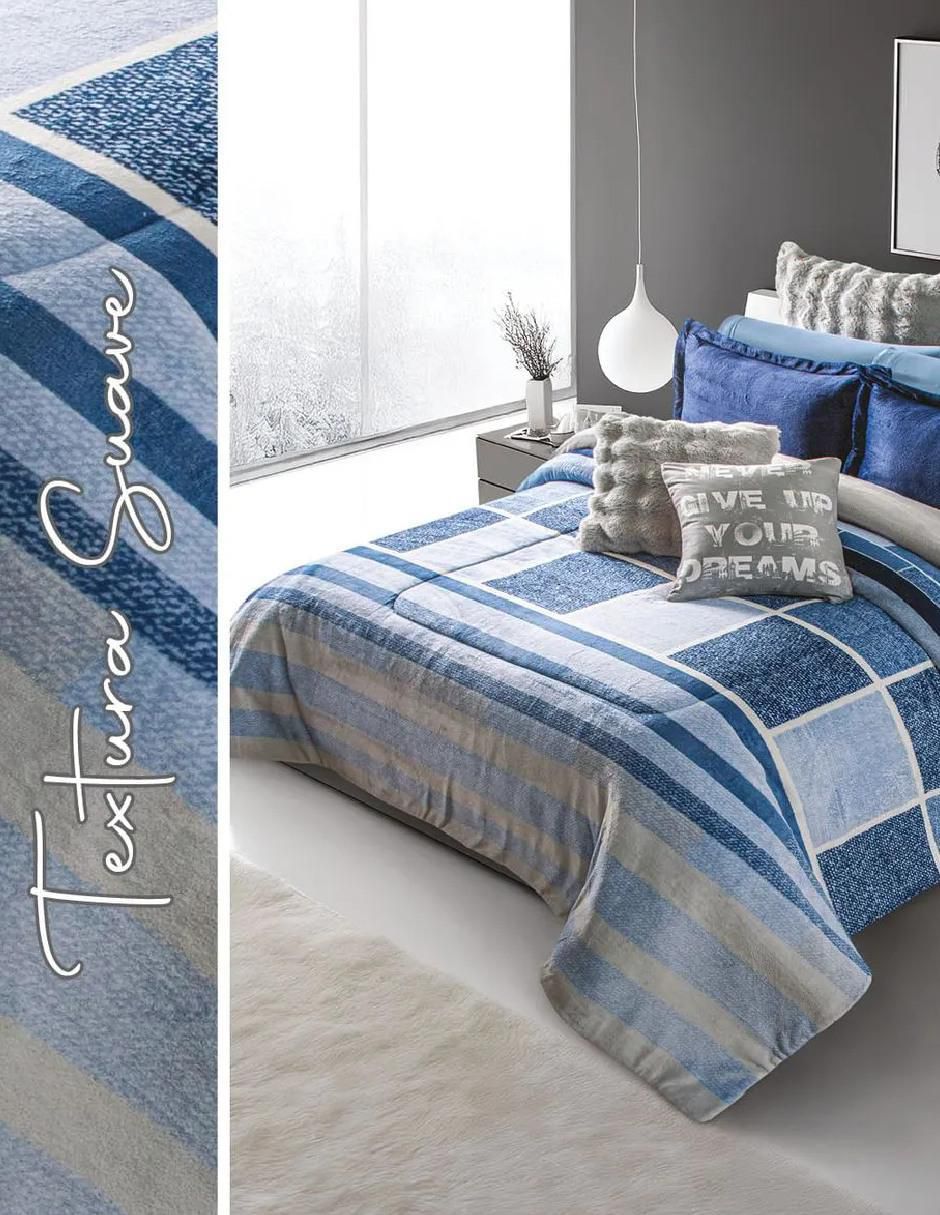 Cobertor Blue Plaid estampado a cuadros 2