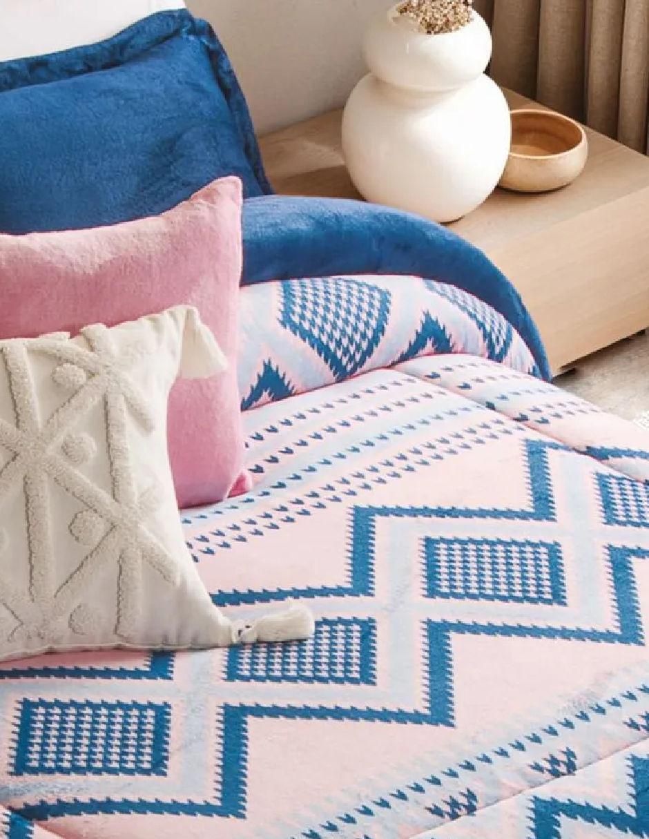 Cobertor Luxs Cozy Amor Étnico estampado geométrico 3