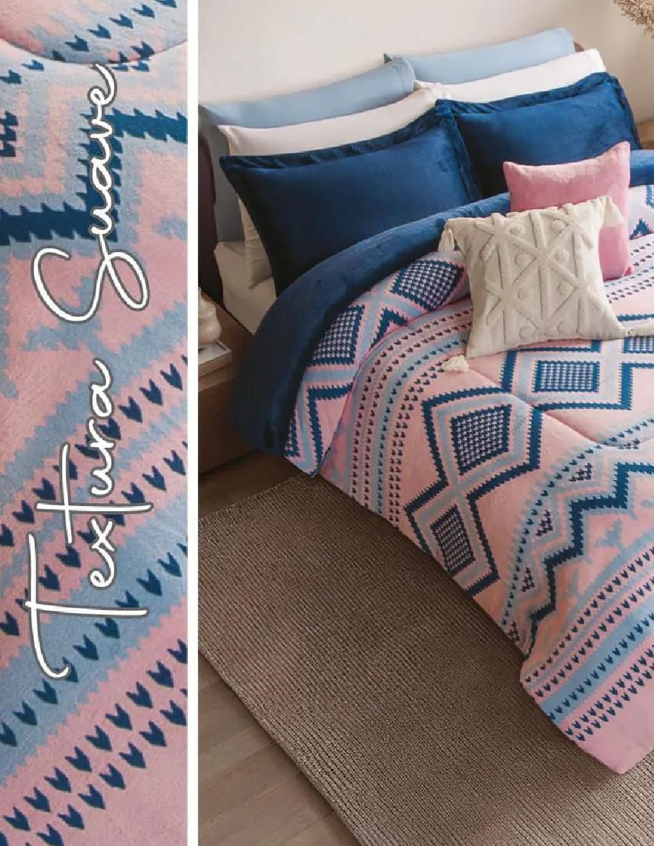 Cobertor Luxs Cozy Amor Étnico estampado geométrico 2