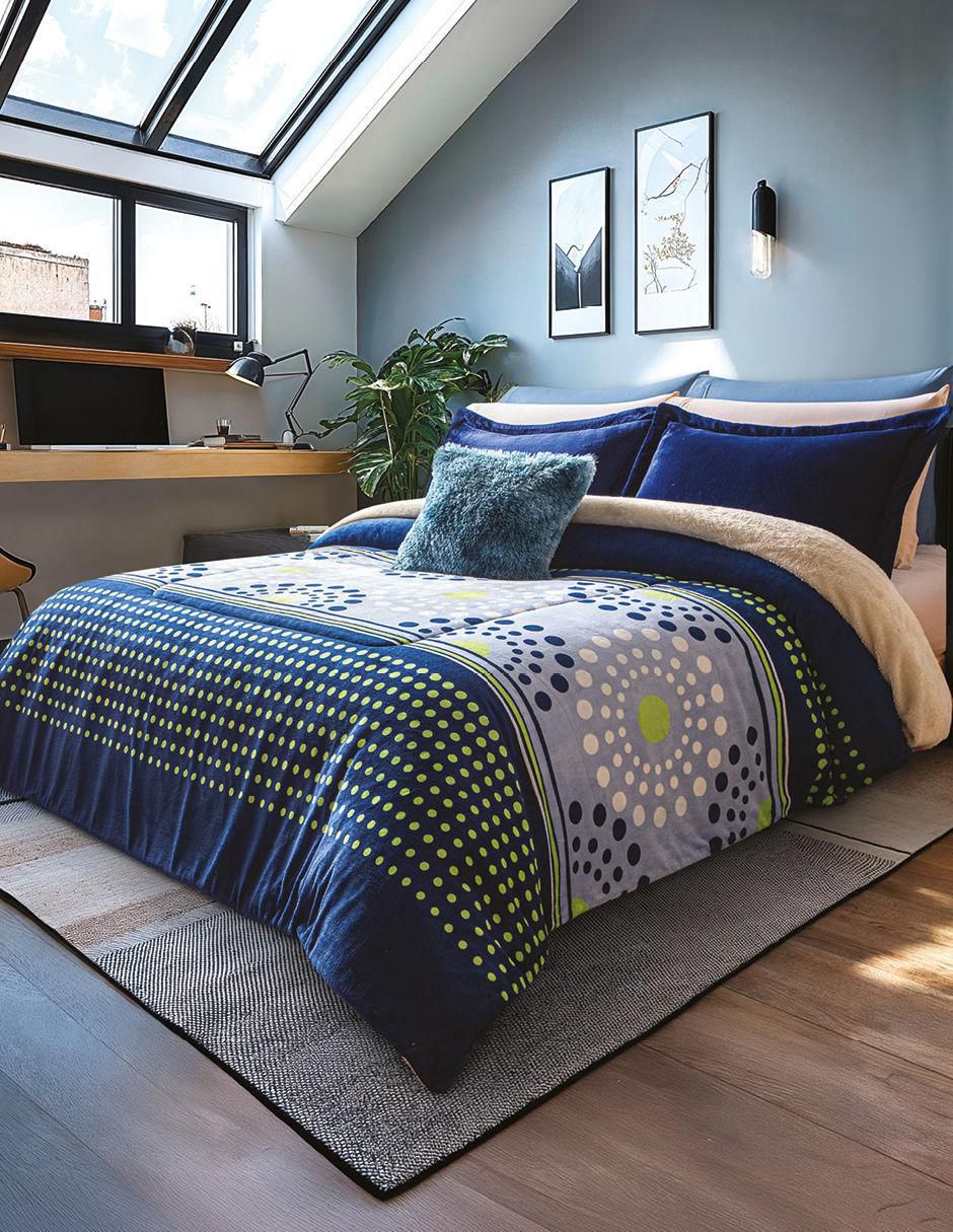 Cobertor Chill Ciber Dots estampado geométrico
