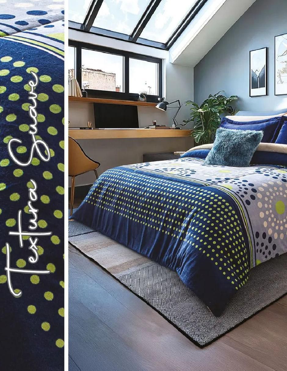 Cobertor Chill Ciber Dots estampado geométrico 2