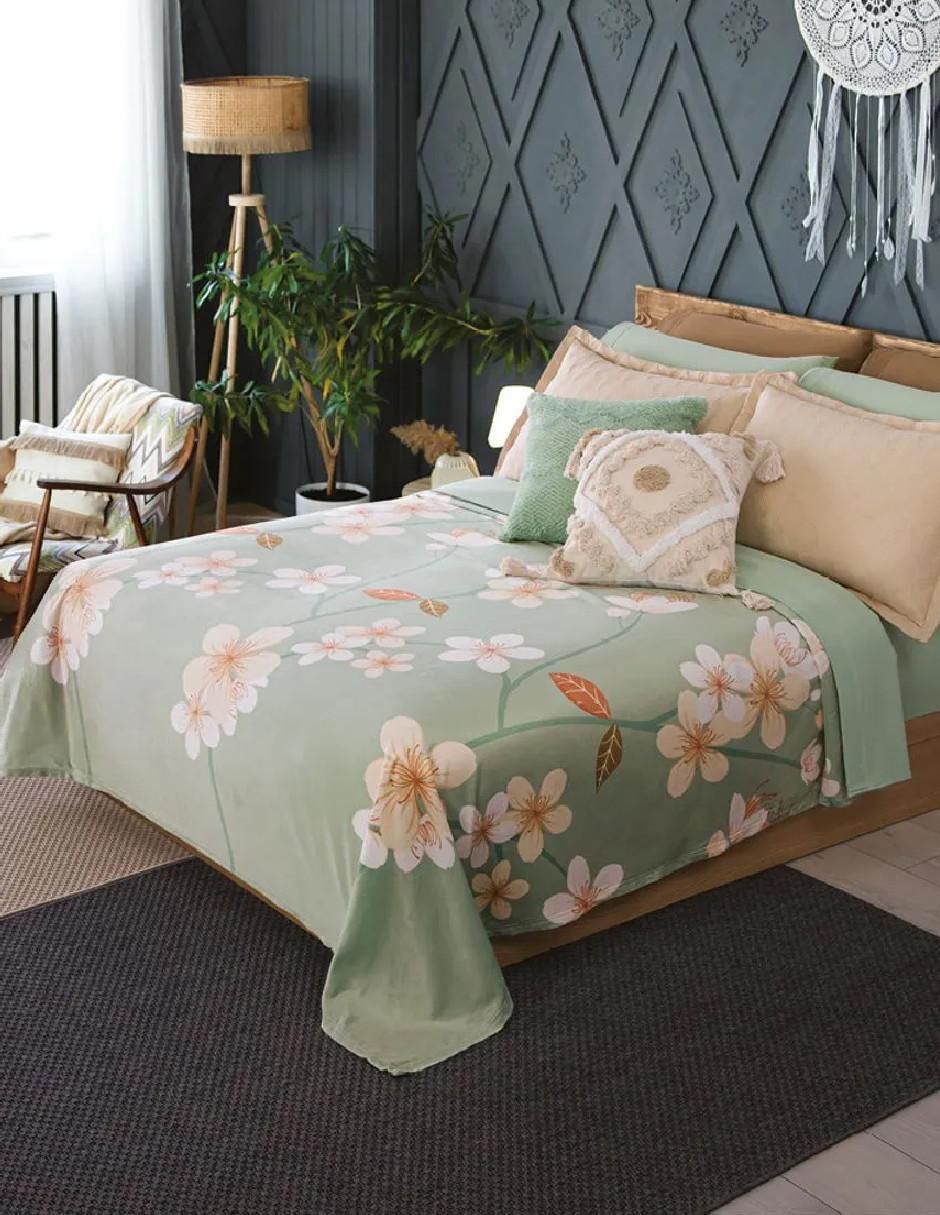 Cobertor estampado floral