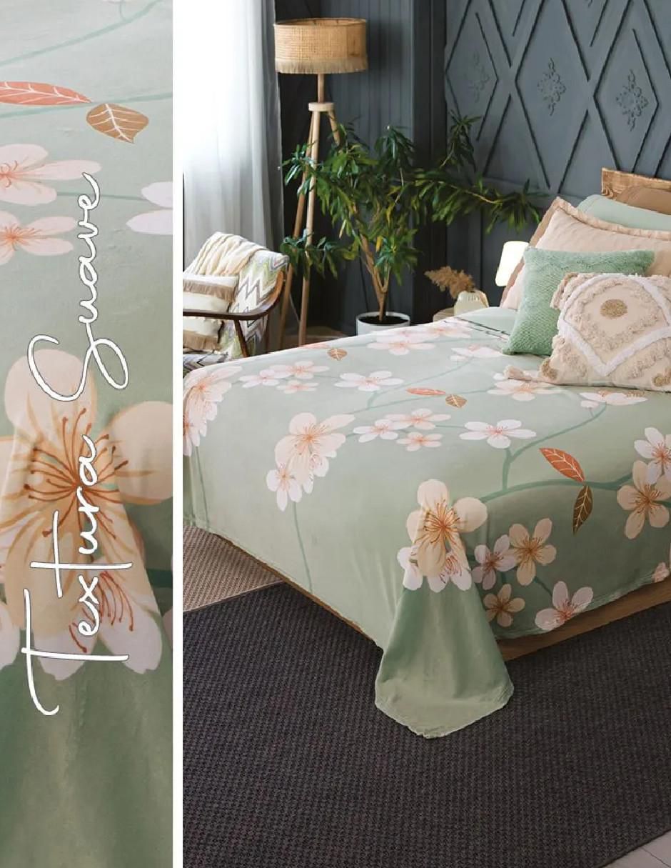 Cobertor   estampado floral 4