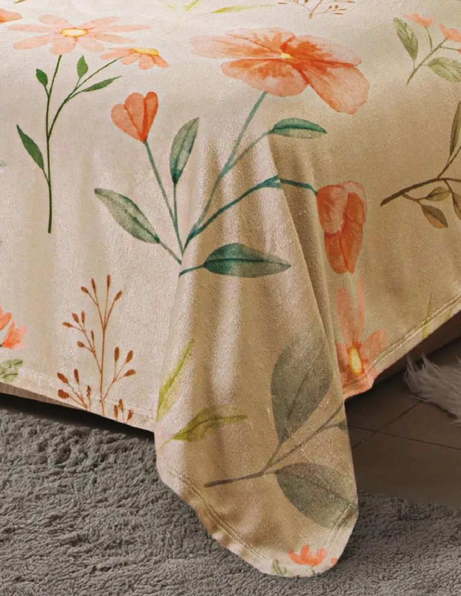 Cobertor   estampado floral 2