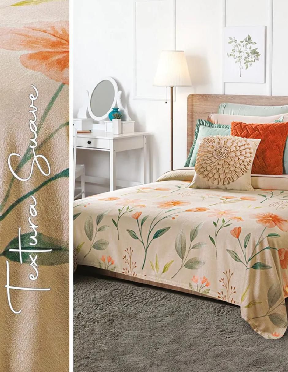 Cobertor   estampado floral 4