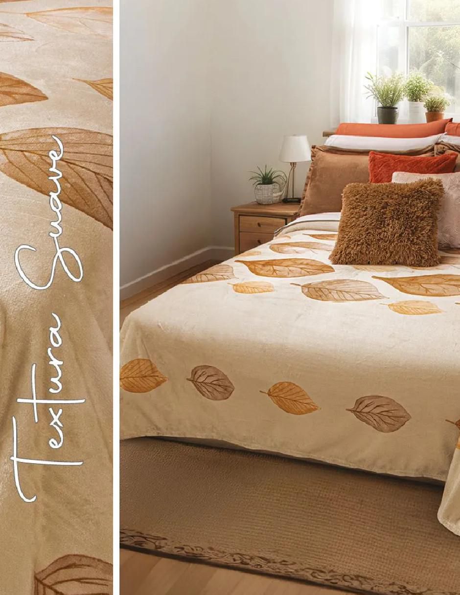 Cobertor estampado floral